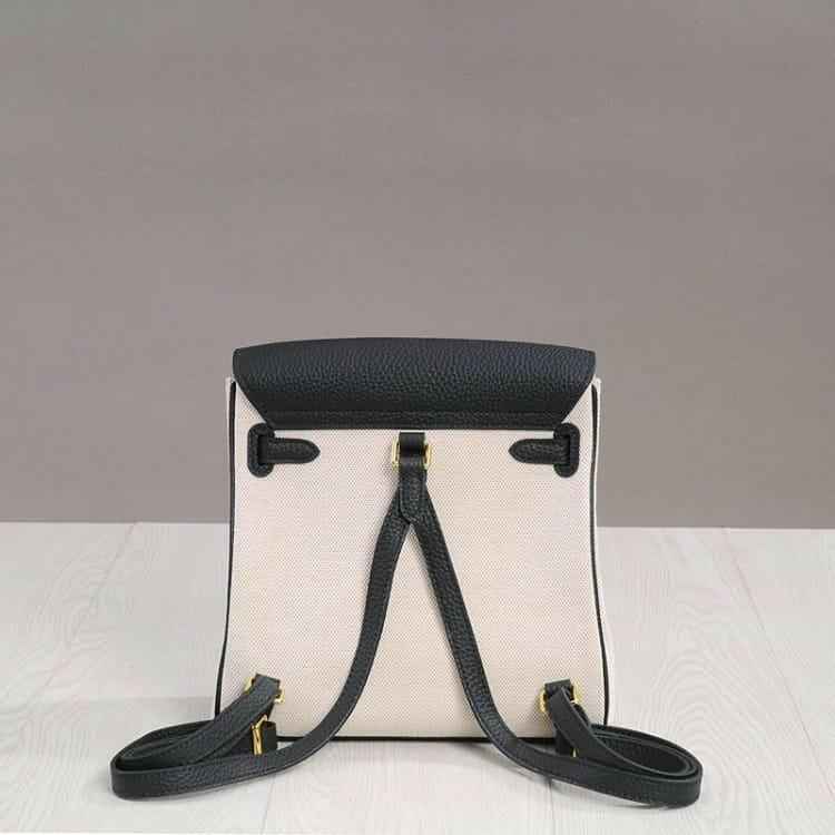 Luxury Leather Backpack Tote - Vintage Kelly-Inspired Design for Elegant Carrying