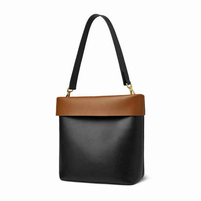 Genuine Leather Bucket Bag – Luxury Crossbody Shoulder Purse