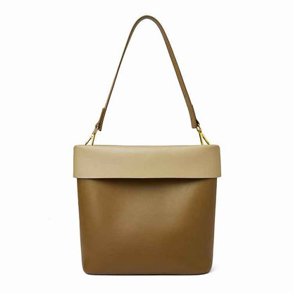 Genuine Leather Bucket Bag – Luxury Crossbody Shoulder Purse