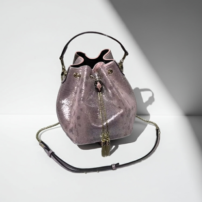 Luxury Snake Skin Leather Bucket Bag – Fashion Tote for Women - Trend Den
